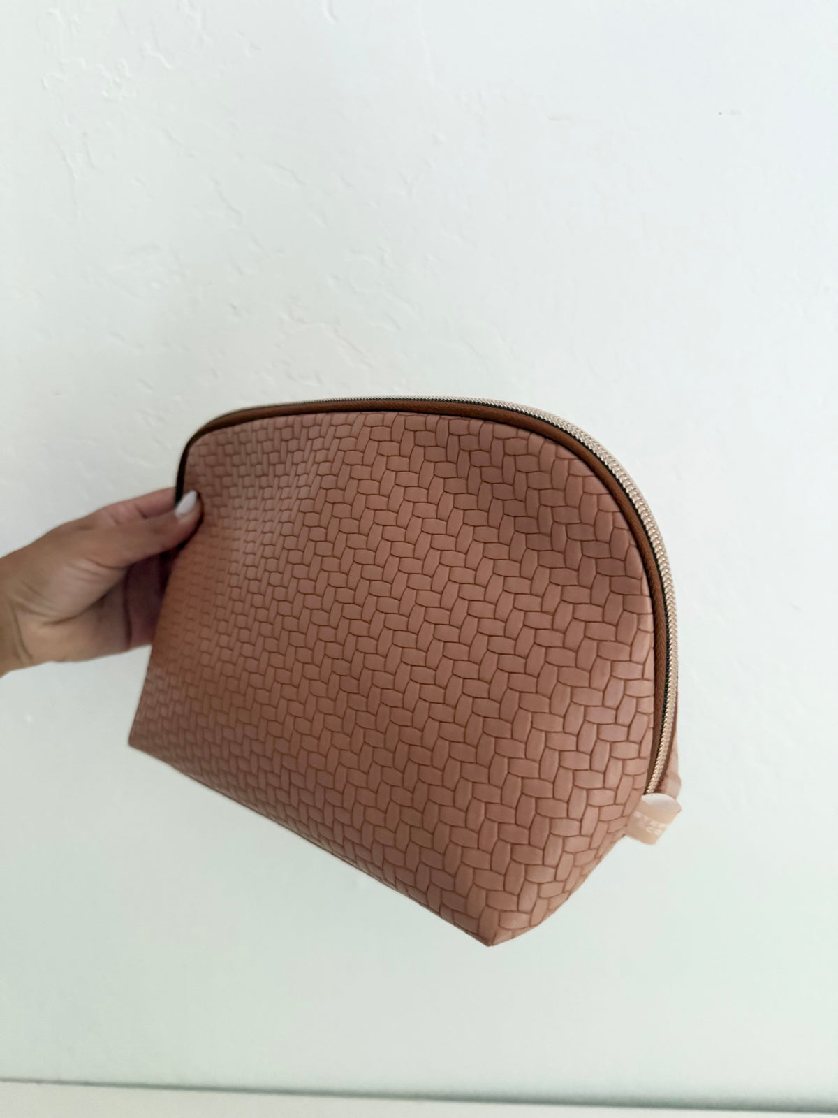 Woven Wipeable Cosmetic Pouch