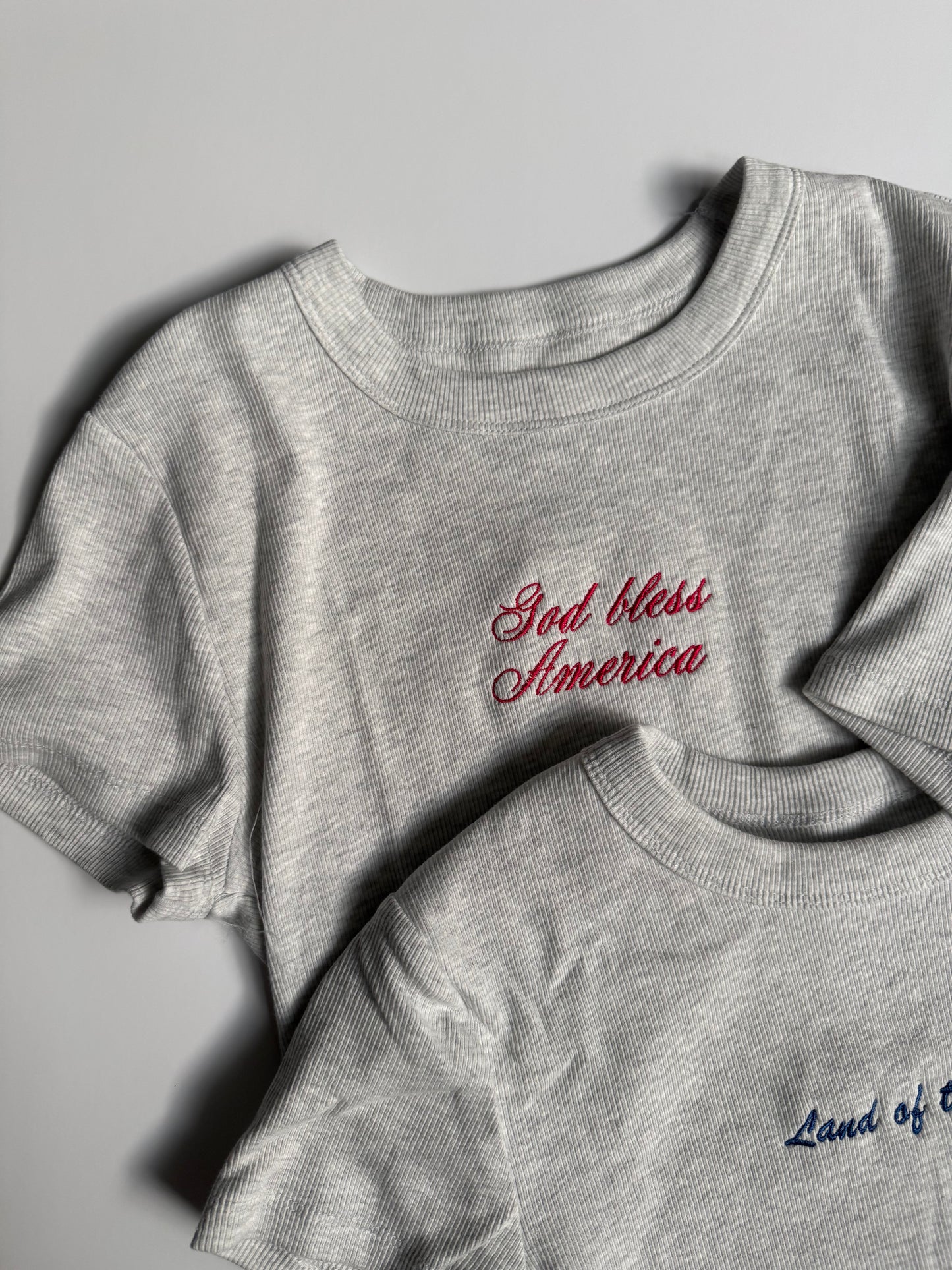 Vintage Baby Tee - God Bless America